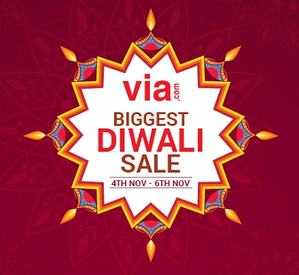 India Desire : Via Biggest Diwali Sale From 4th To 6th Nov: Flat 50% Cashback On Flights